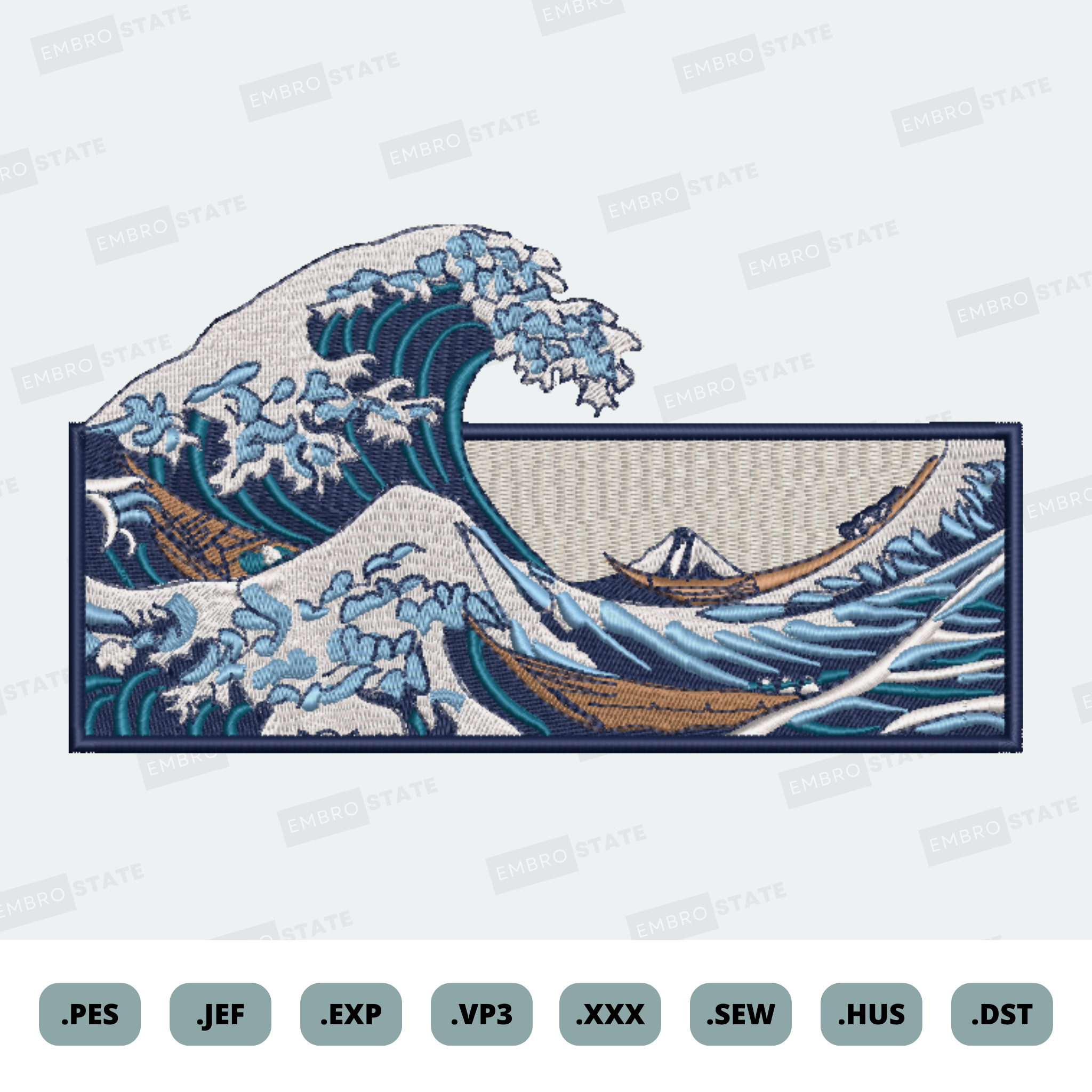 Embrostate great wave kanagawa