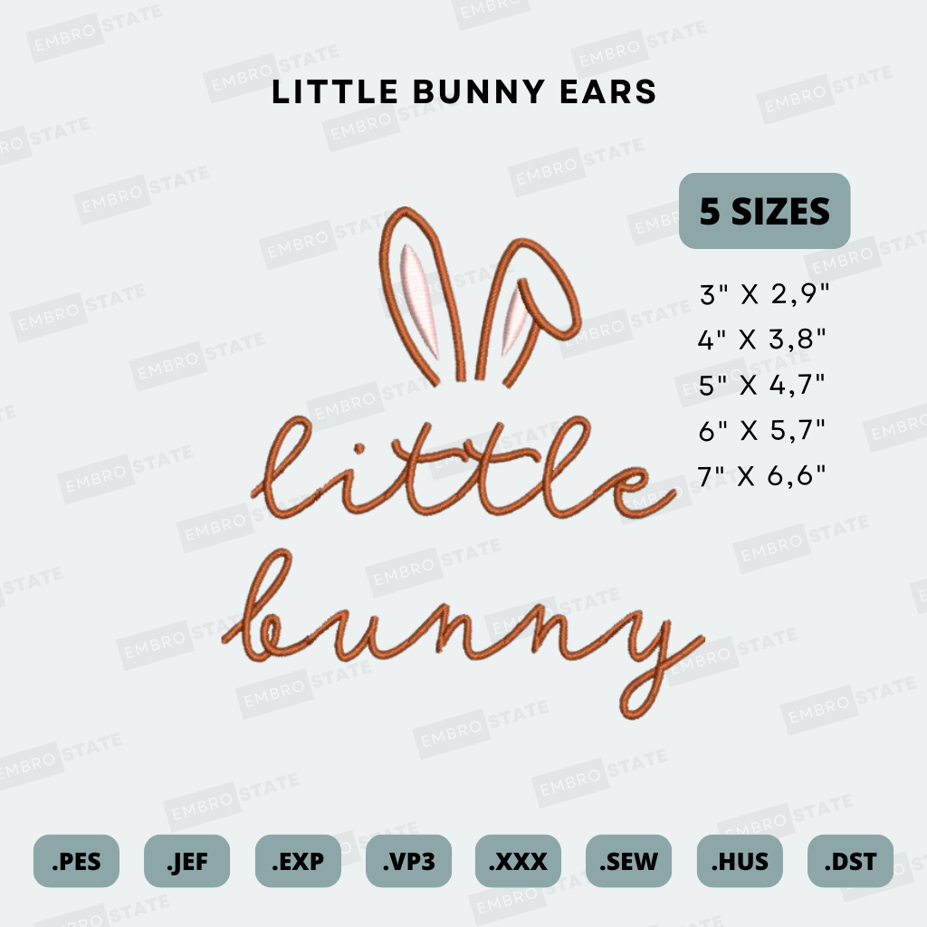 LITTLE BUNNY EARS - EMBROIDERY DESIGN