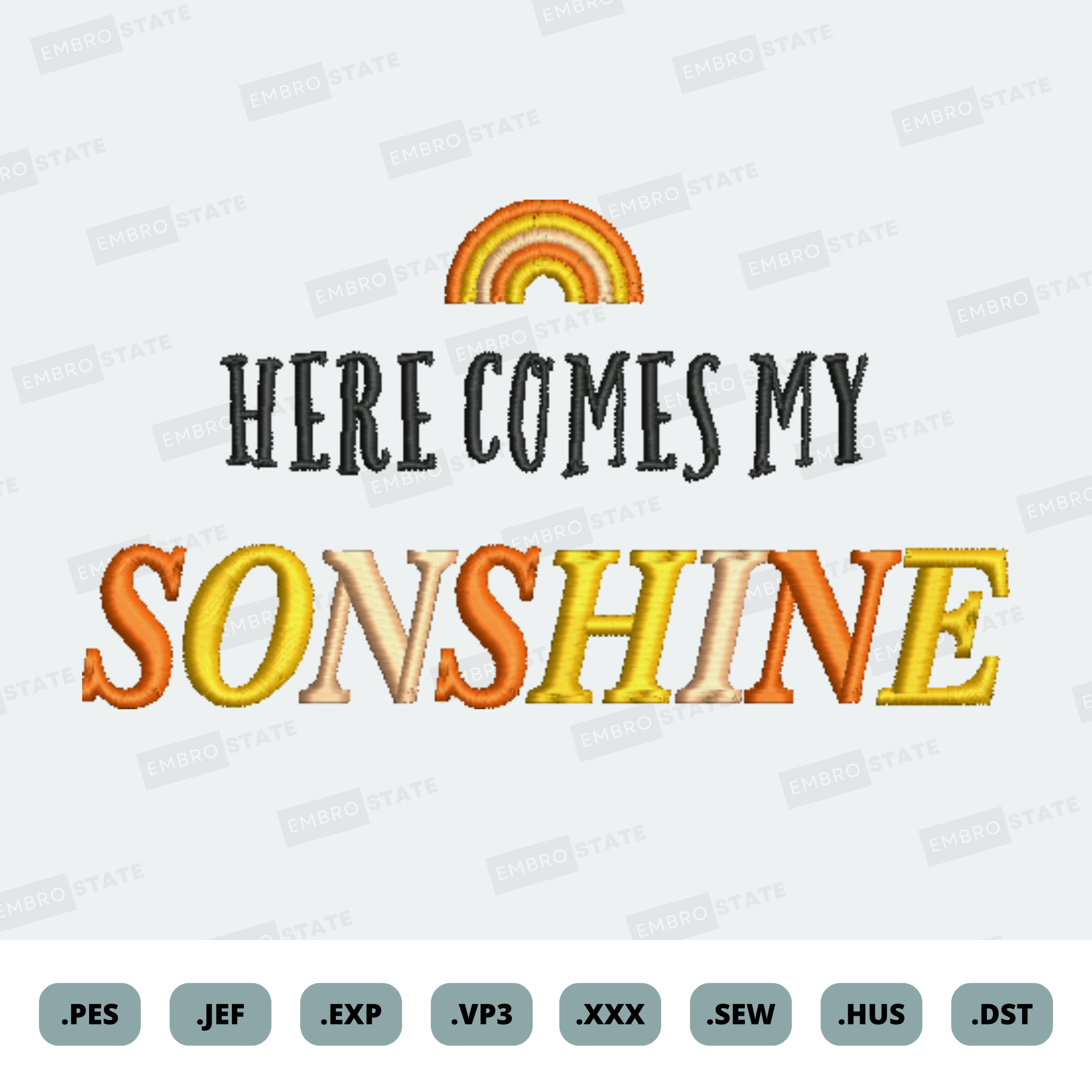 Here comes my sonshine - EMBROIDERY DESIGN